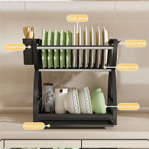 Nestlyra 2-Tier Dish & Bowl Storage Rack