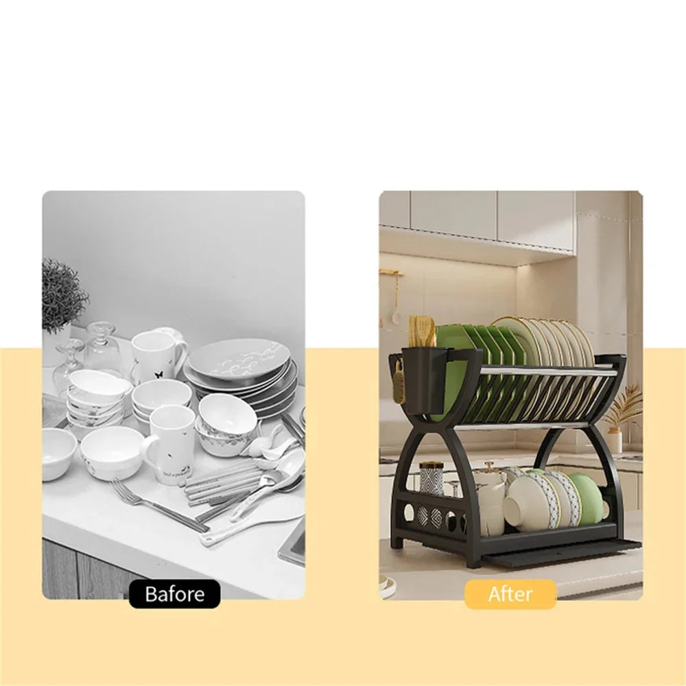Nestlyra 2-Tier Dish & Bowl Storage Rack