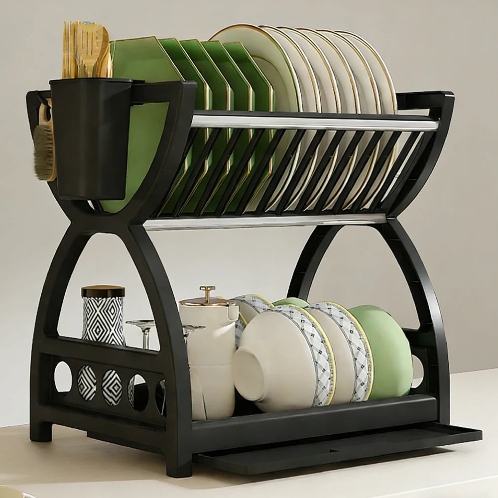 Nestlyra 2-Tier Dish & Bowl Storage Rack