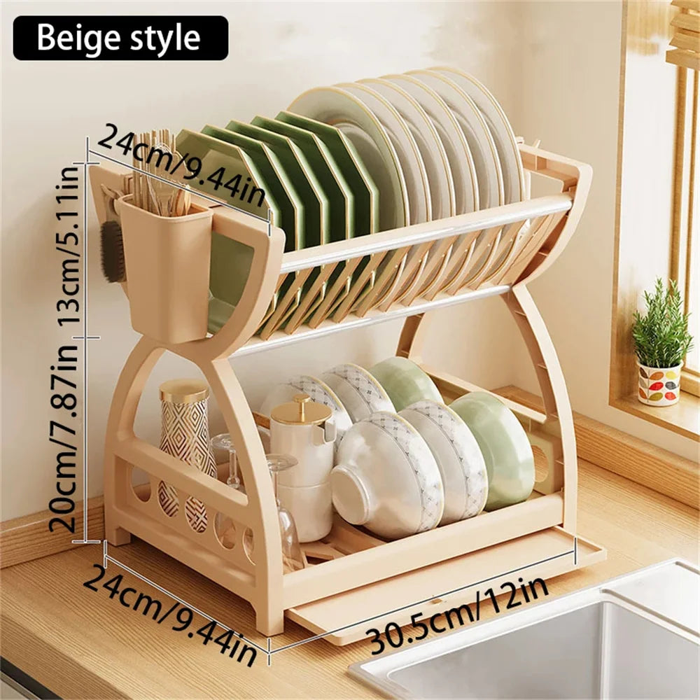 Nestlyra 2-Tier Dish & Bowl Storage Rack