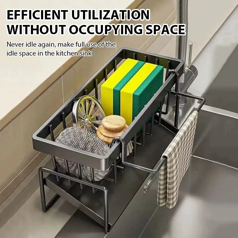 Nestlyra Multi-Use Sink Drain Rack Organizer